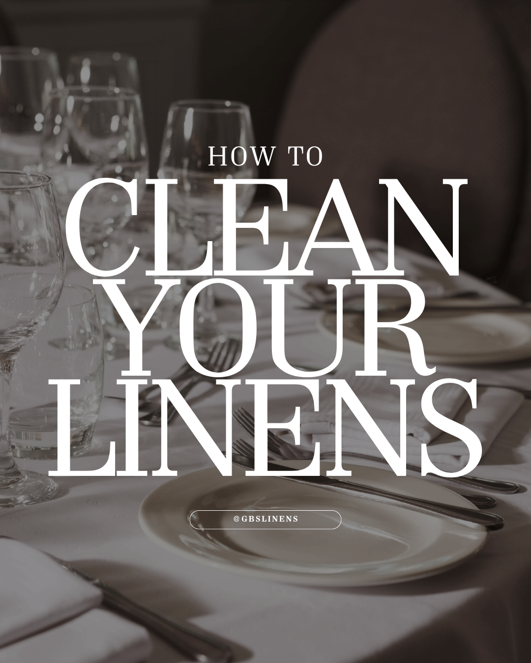 How to Clean Your Linens